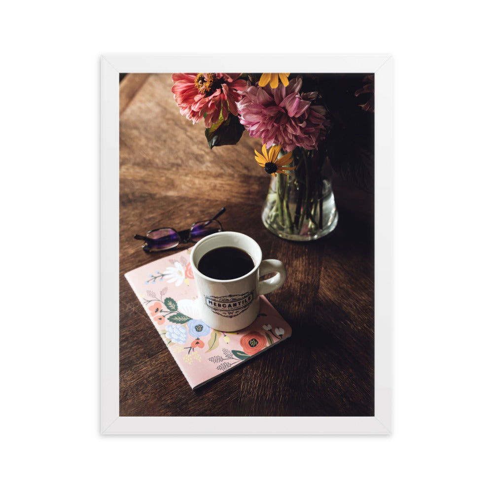 Prague Café - Poster im Rahmen Weiß / 30×40 cm artlia