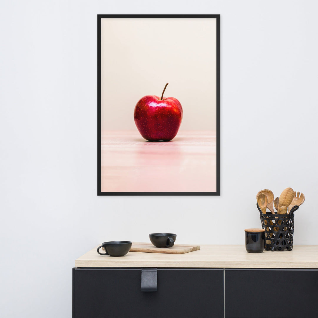 Red Apple - Poster im Rahmen artlia