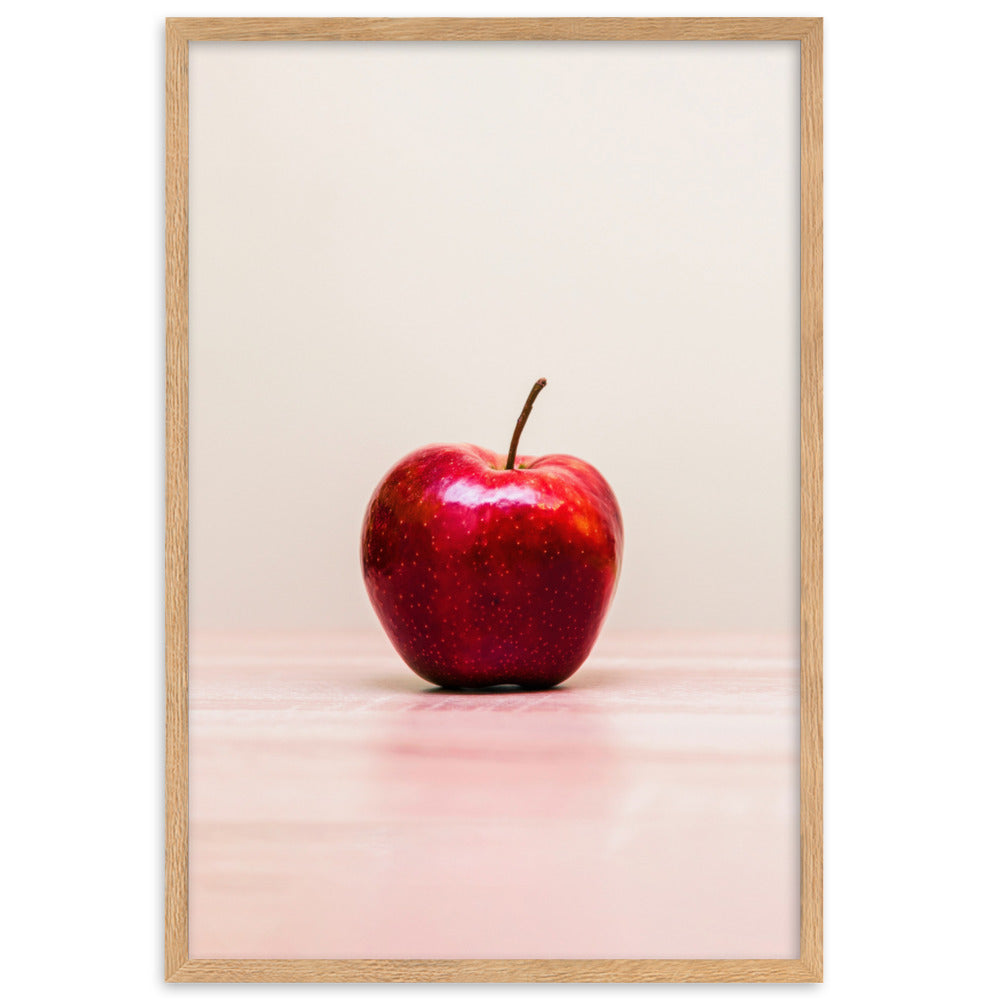 Red Apple - Poster im Rahmen Oak / 61×91 cm artlia