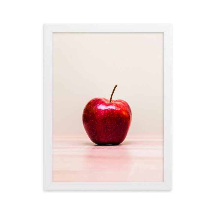 Red Apple - Poster im Rahmen Weiß / 30×40 cm artlia