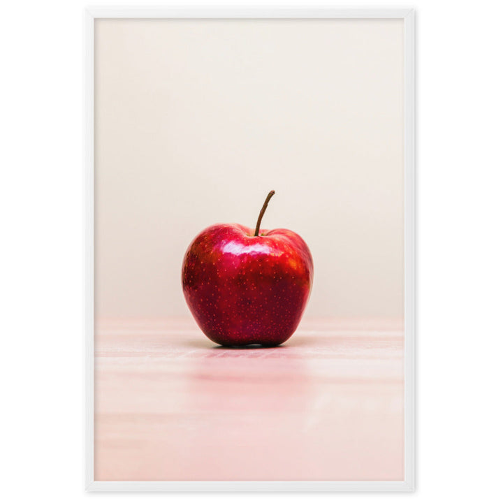 Red Apple - Poster im Rahmen Weiß / 61×91 cm artlia