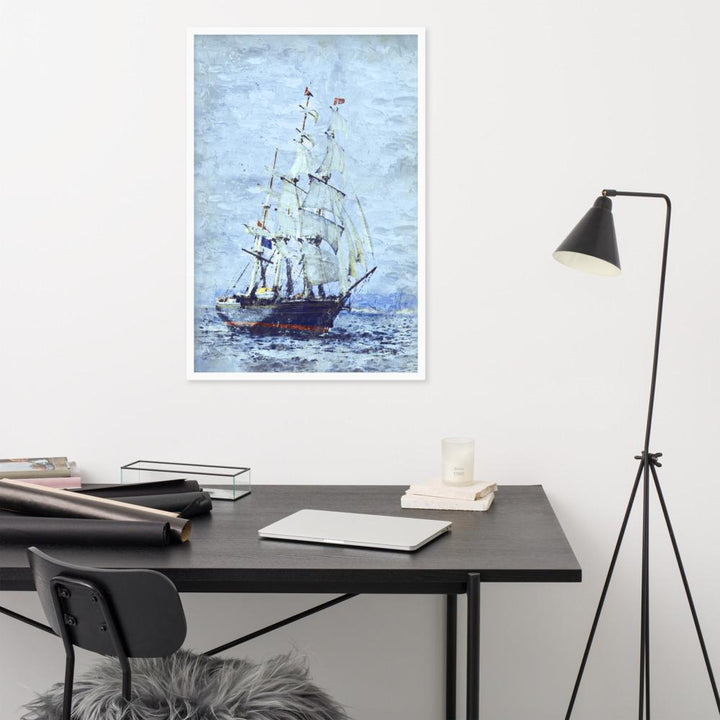 Schiffe des Nordens - Poster im Rahmen artlia