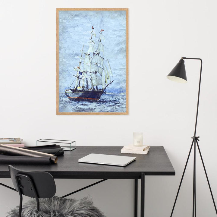 Schiffe des Nordens - Poster im Rahmen artlia