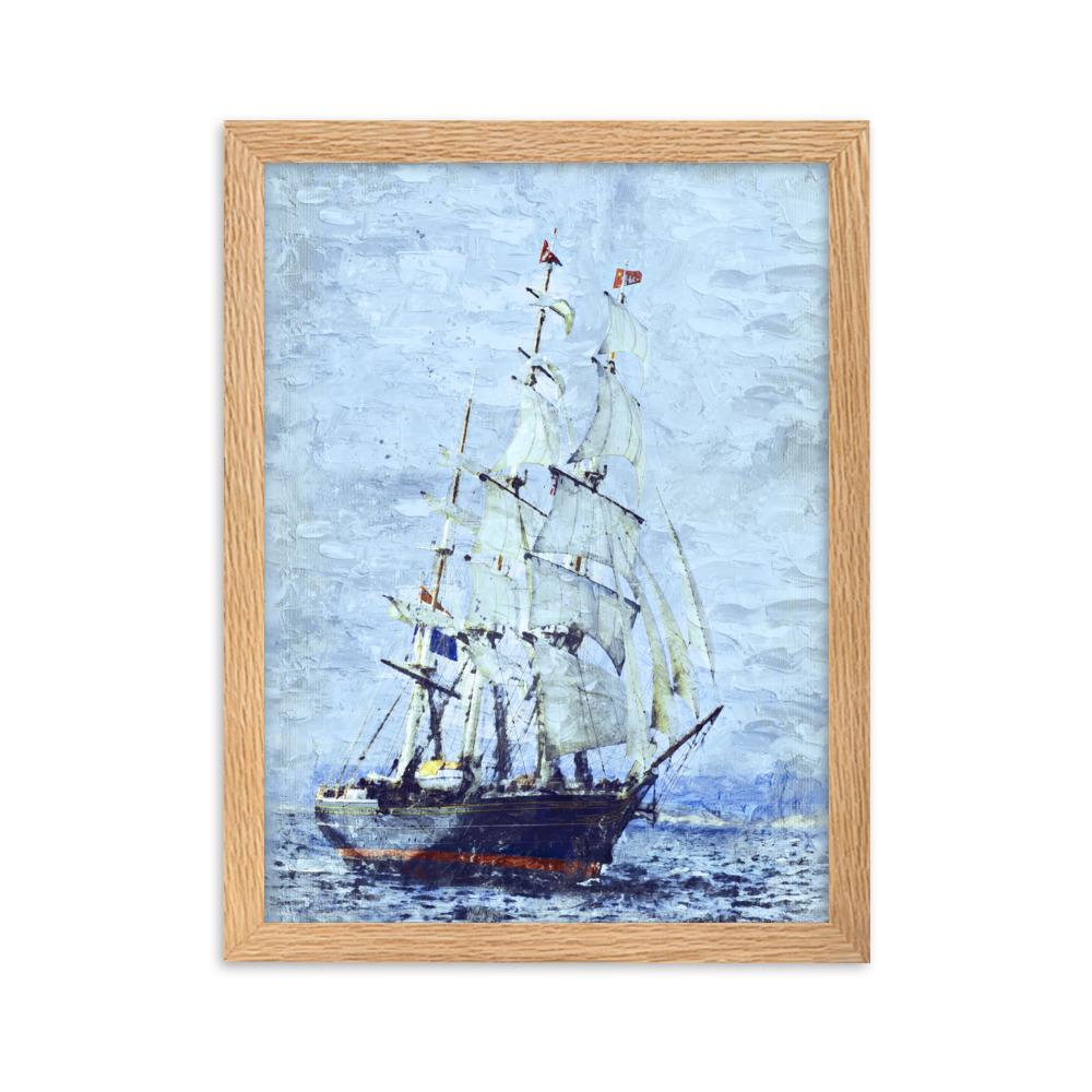 Schiffe des Nordens - Poster im Rahmen Oak / 30×40 cm artlia