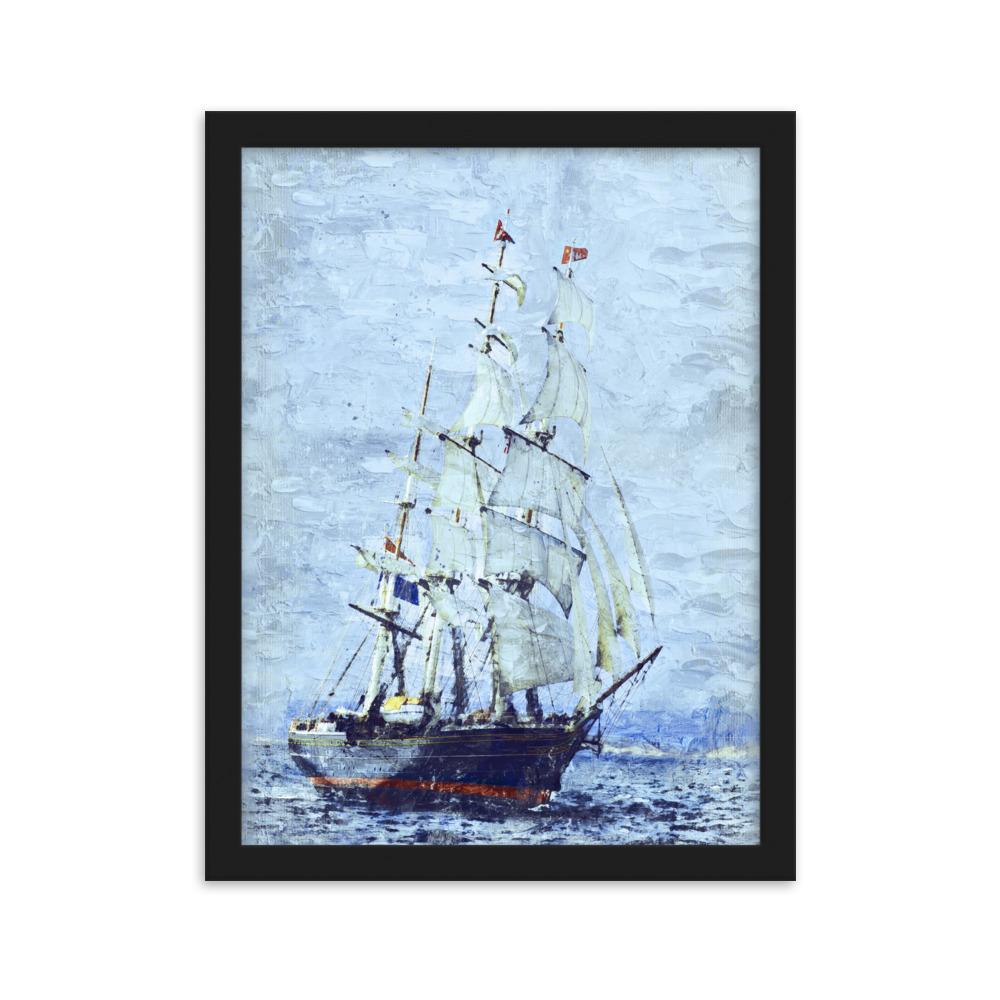 Schiffe des Nordens - Poster im Rahmen Schwarz / 30×40 cm artlia