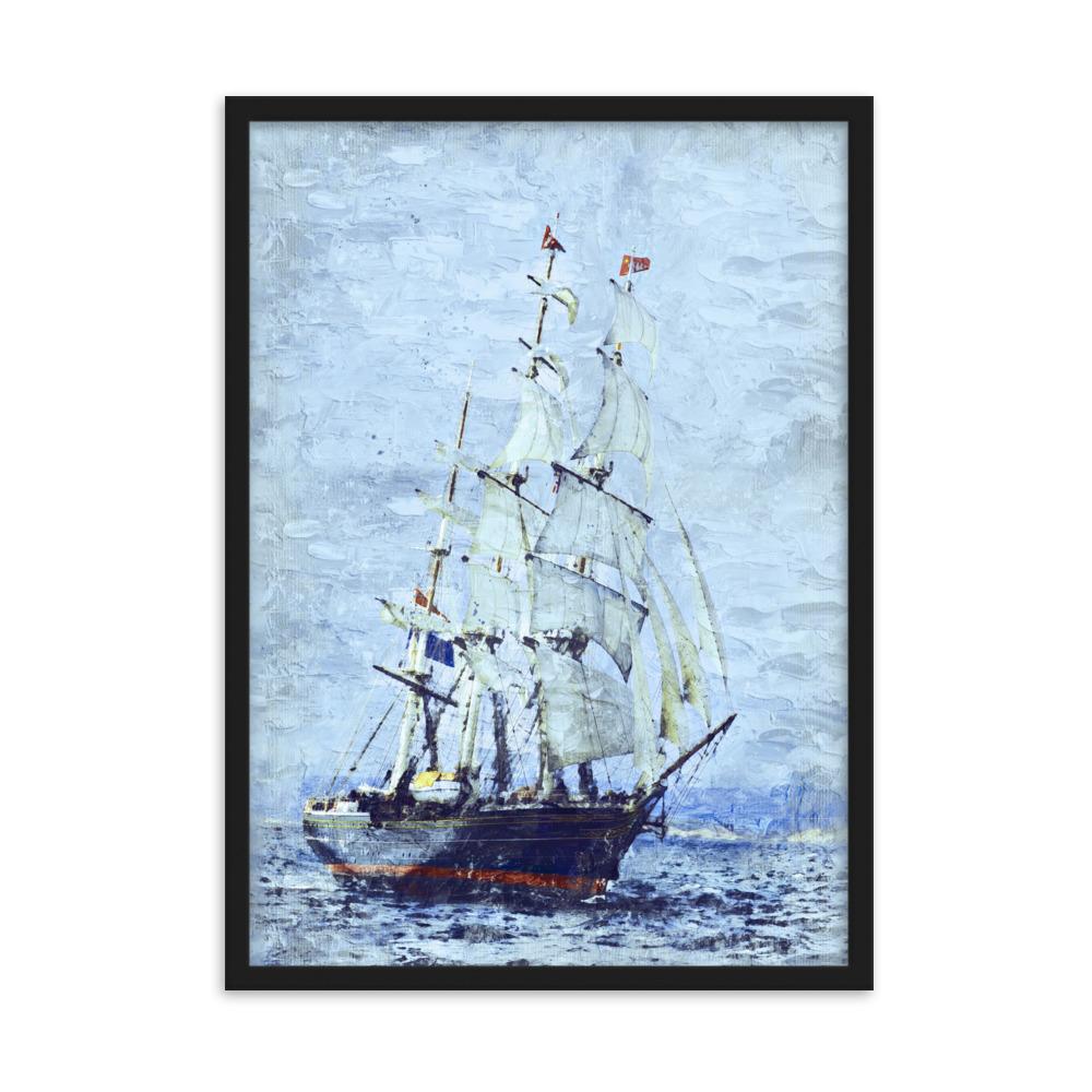 Schiffe des Nordens - Poster im Rahmen Schwarz / 50×70 cm artlia