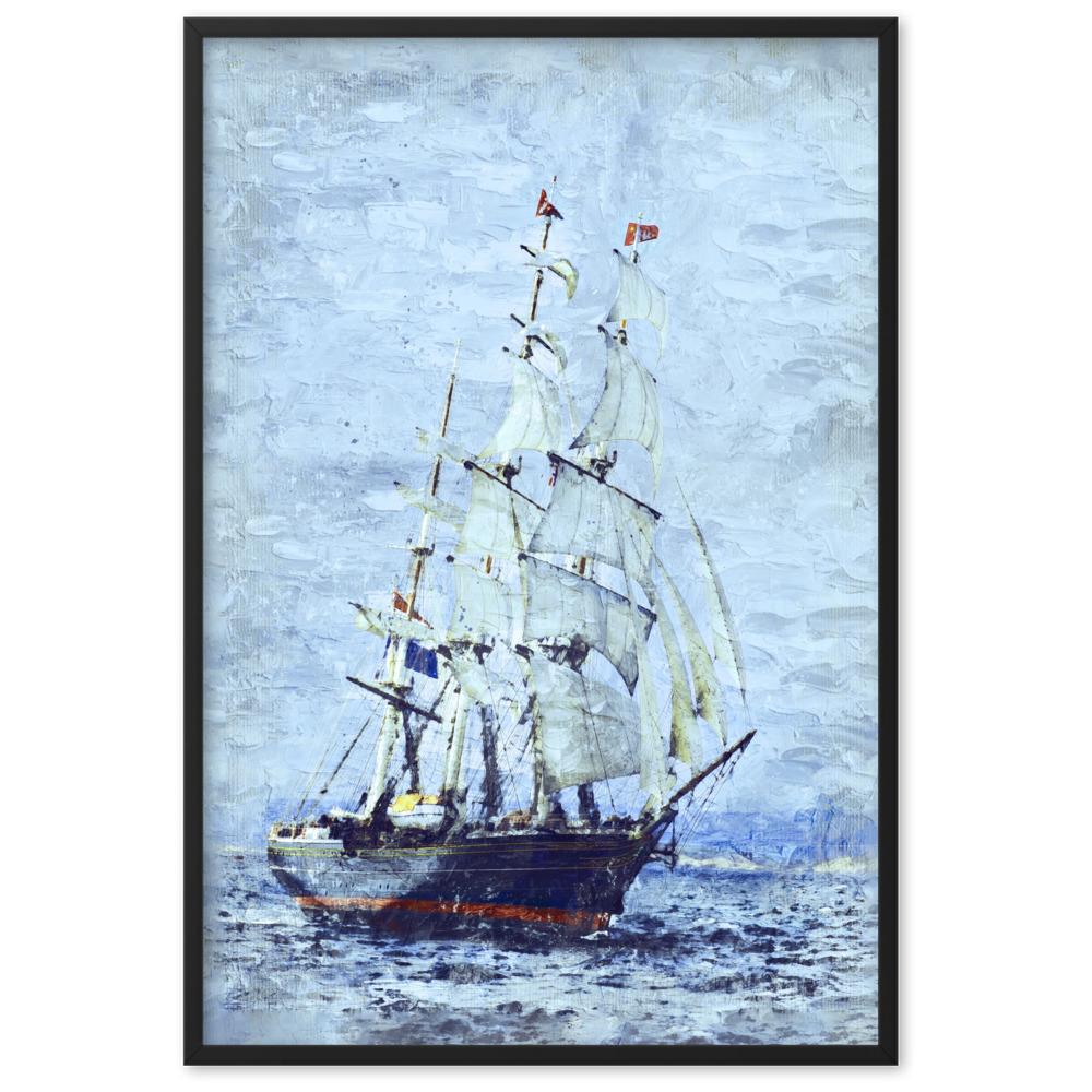 Schiffe des Nordens - Poster im Rahmen Schwarz / 61×91 cm artlia