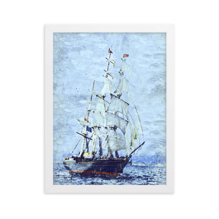 Schiffe des Nordens - Poster im Rahmen Weiß / 30×40 cm artlia