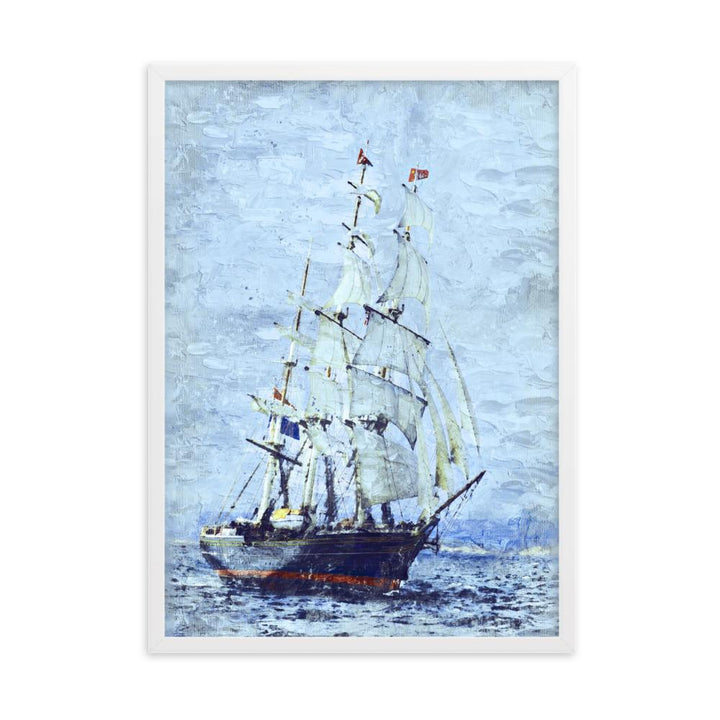 Schiffe des Nordens - Poster im Rahmen Weiß / 50×70 cm artlia