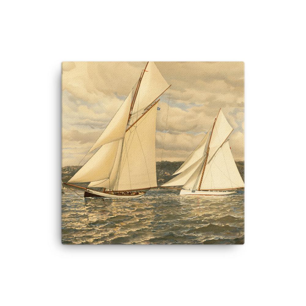 Schiffsrennen - Leinwand 30x30 cm artlia