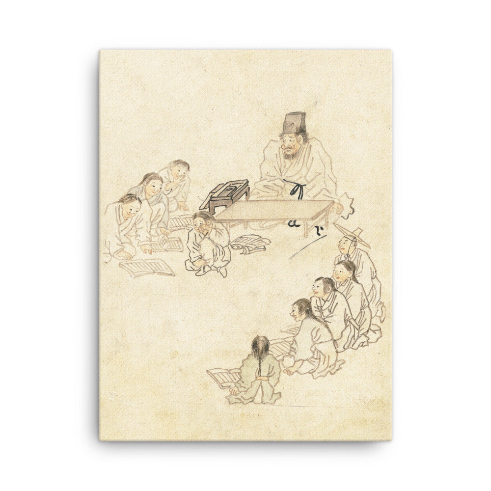 Leinwand - Schule, Seodang, Kim Hong-do 30x41 cm artlia