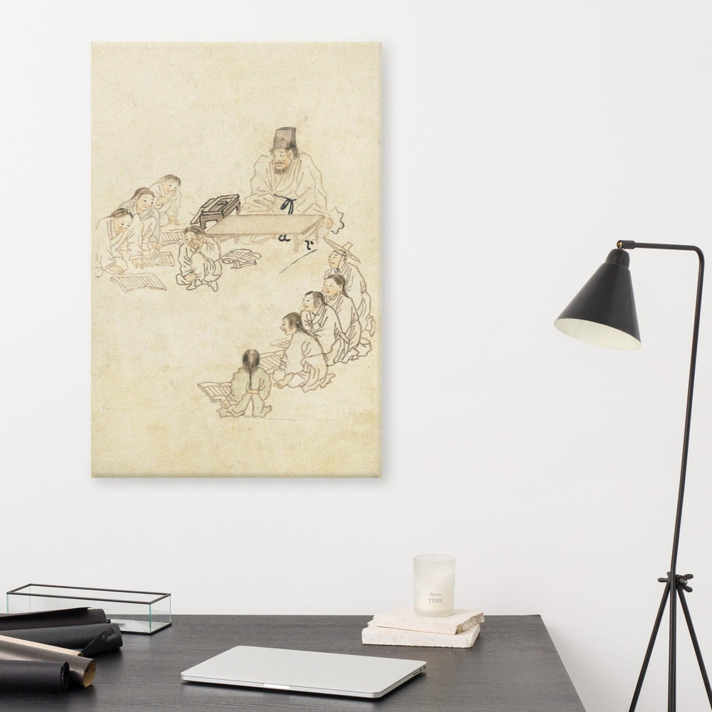 Leinwand - Schule, Seodang, Kim Hong-do artlia