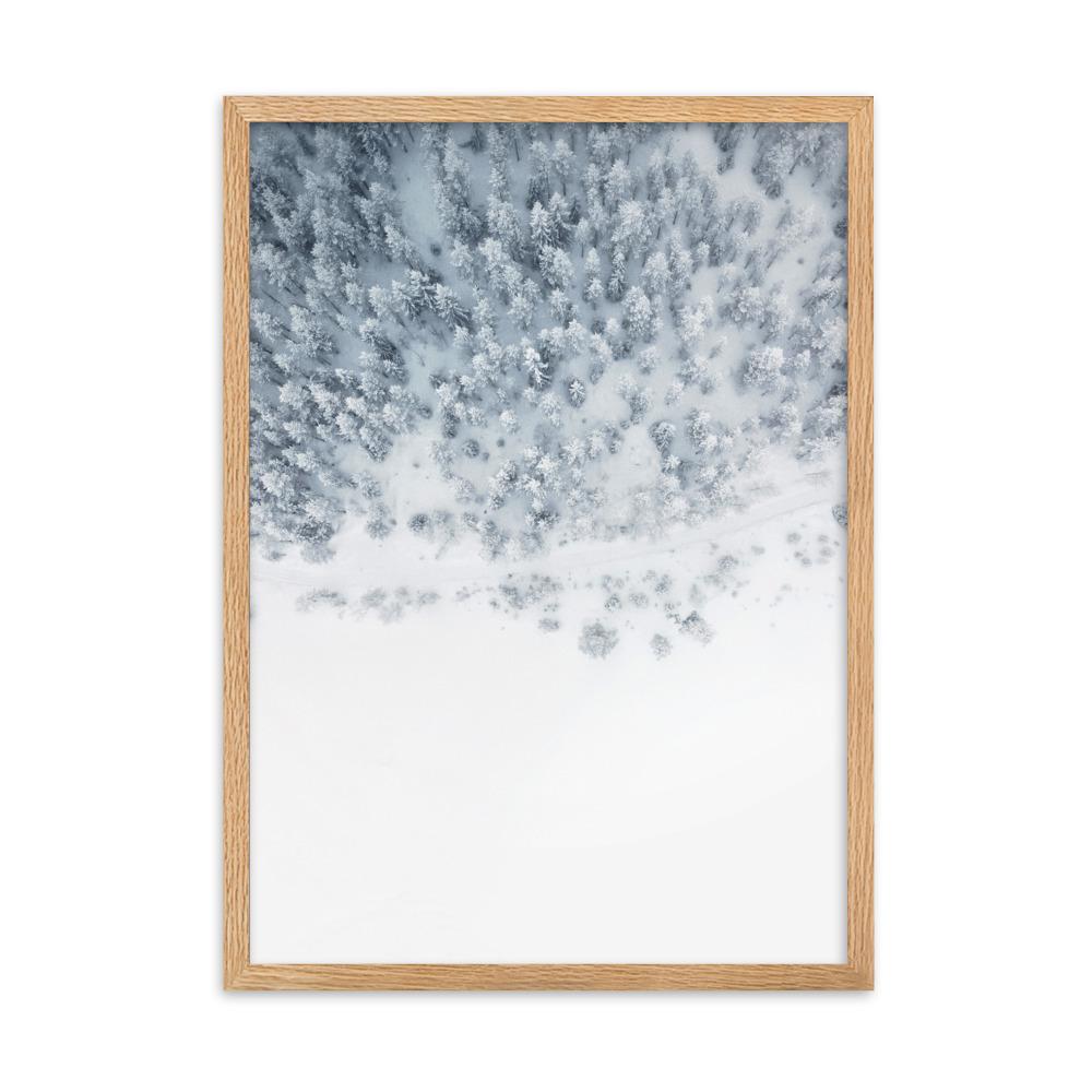 Snow Landscape 5 - Poster im Rahmen Oak / 50×70 cm artlia