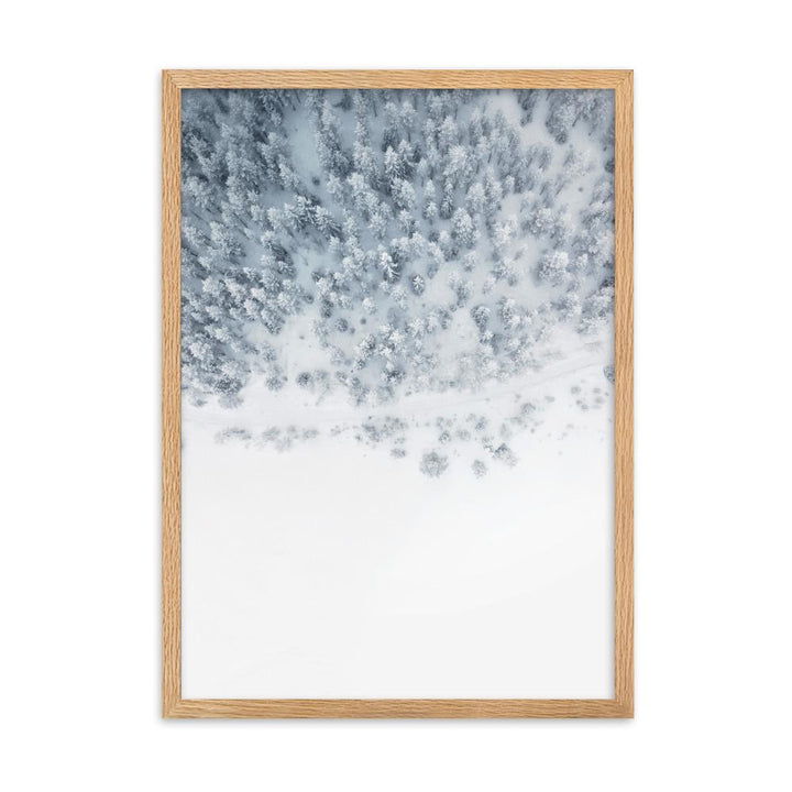 Snow Landscape 5 - Poster im Rahmen Oak / 50×70 cm artlia