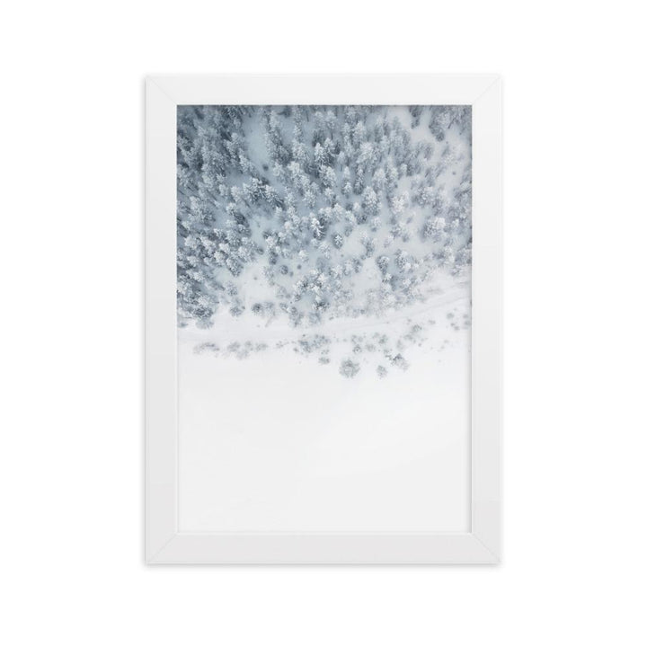 Snow Landscape 5 - Poster im Rahmen Weiß / 21×30 cm artlia