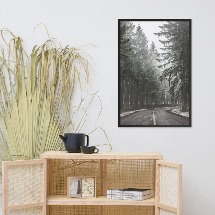 Snow Landscape 6 - Poster im Rahmen artlia