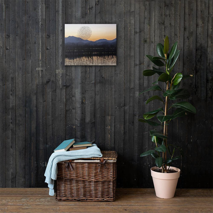 Sonnenuntergang im Junam-Wasserreservoir - Leinwand 41x51 cm artlia