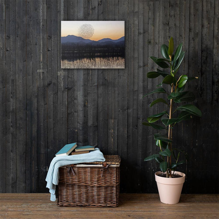 Sonnenuntergang im Junam-Wasserreservoir - Leinwand 46x61 cm artlia