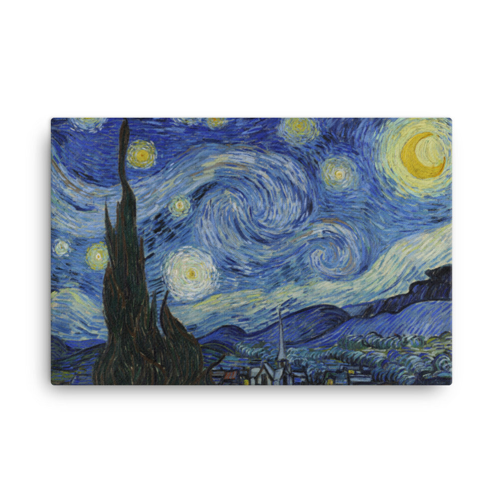 Starry Night, Van Gogh - Leinwand horizontal (original) / 61x91 cm artlia