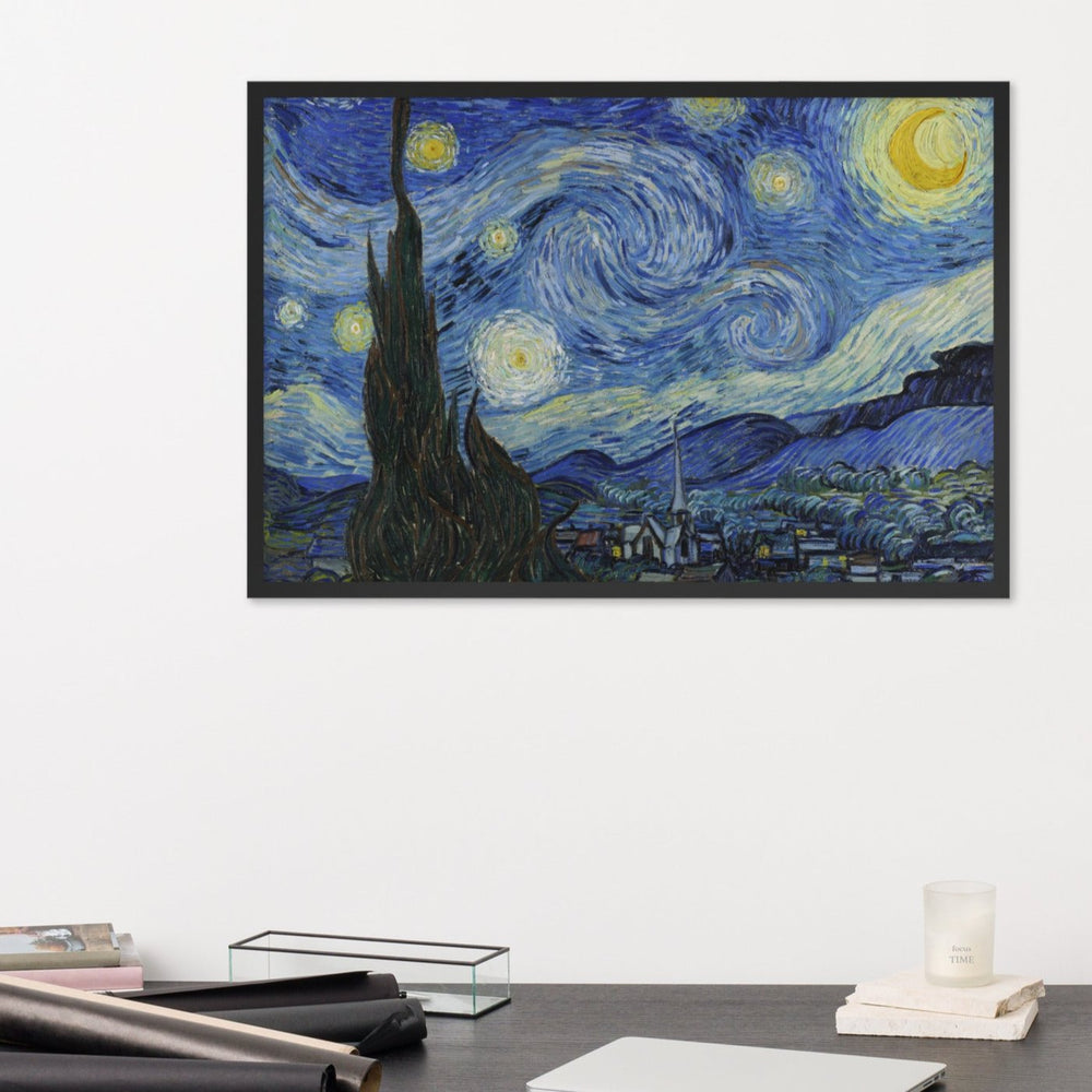Starry Night, Van Gogh - Poster im Rahmen artlia