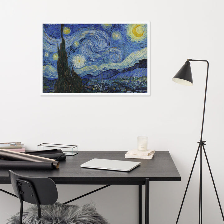 Starry Night, Van Gogh - Poster im Rahmen artlia