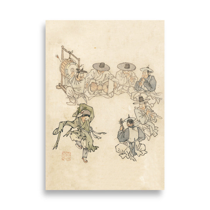 tanzendes Kind, Mudong, Kim Hong-do - Poster 21×30 cm artlia