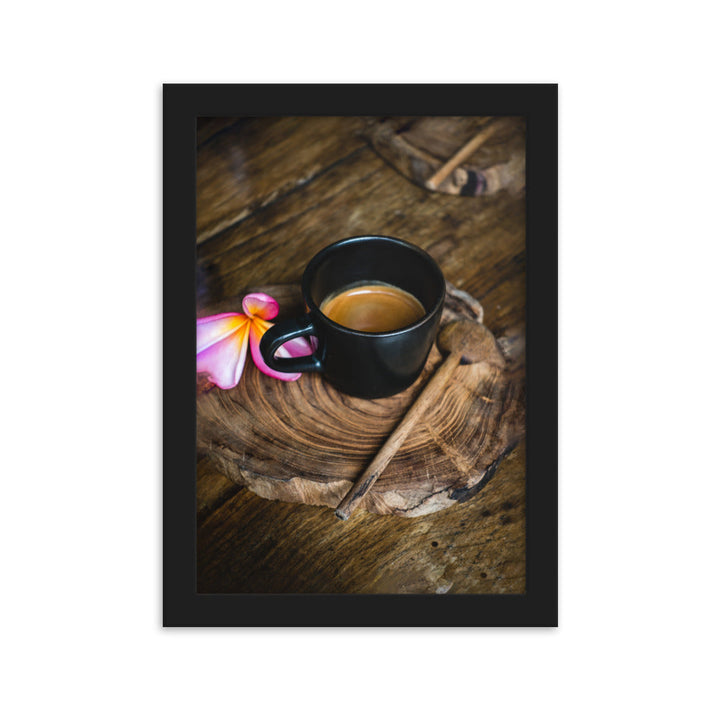 Thai Café - Poster im Rahmen Schwarz / 21×30 cm artlia