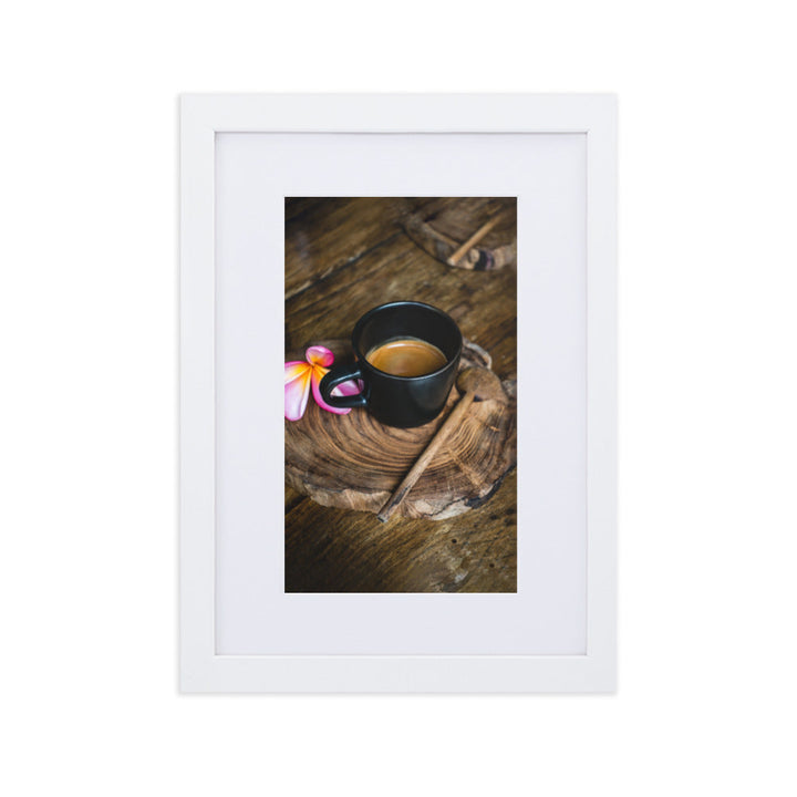 Thai Café - Poster im Rahmen mit Passepartout Weiß / 21×30 cm artlia