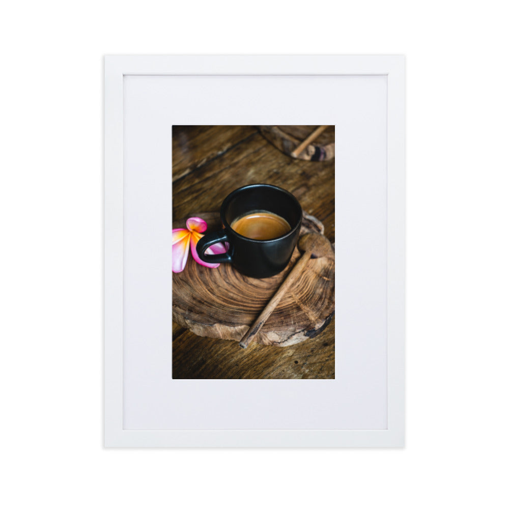 Thai Café - Poster im Rahmen mit Passepartout Weiß / 30×40 cm artlia