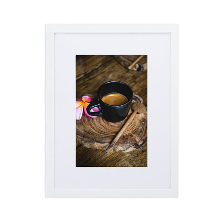Thai Café - Poster im Rahmen mit Passepartout Weiß / 30×40 cm artlia