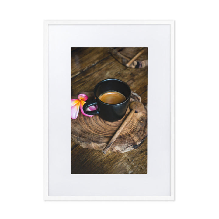 Thai Café - Poster im Rahmen mit Passepartout Weiß / 50×70 cm artlia