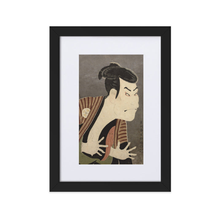 The Actor Otani Oniji, Sharaku - Poster im Rahmen mit Passepartout Schwarz / 21×30 cm artlia