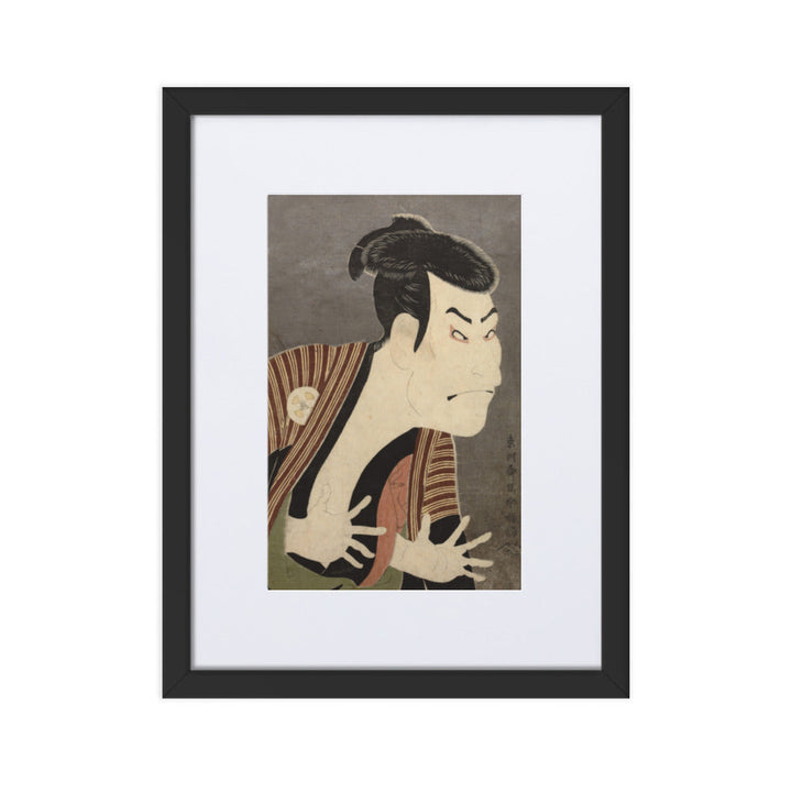 The Actor Otani Oniji, Sharaku - Poster im Rahmen mit Passepartout Schwarz / 30×40 cm artlia