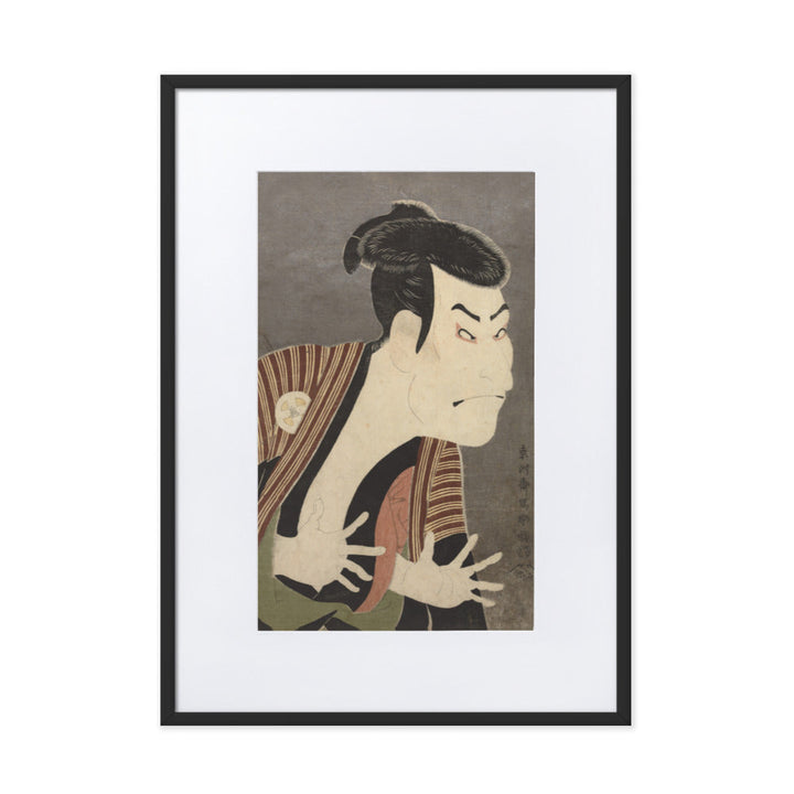 The Actor Otani Oniji, Sharaku - Poster im Rahmen mit Passepartout Schwarz / 50×70 cm artlia