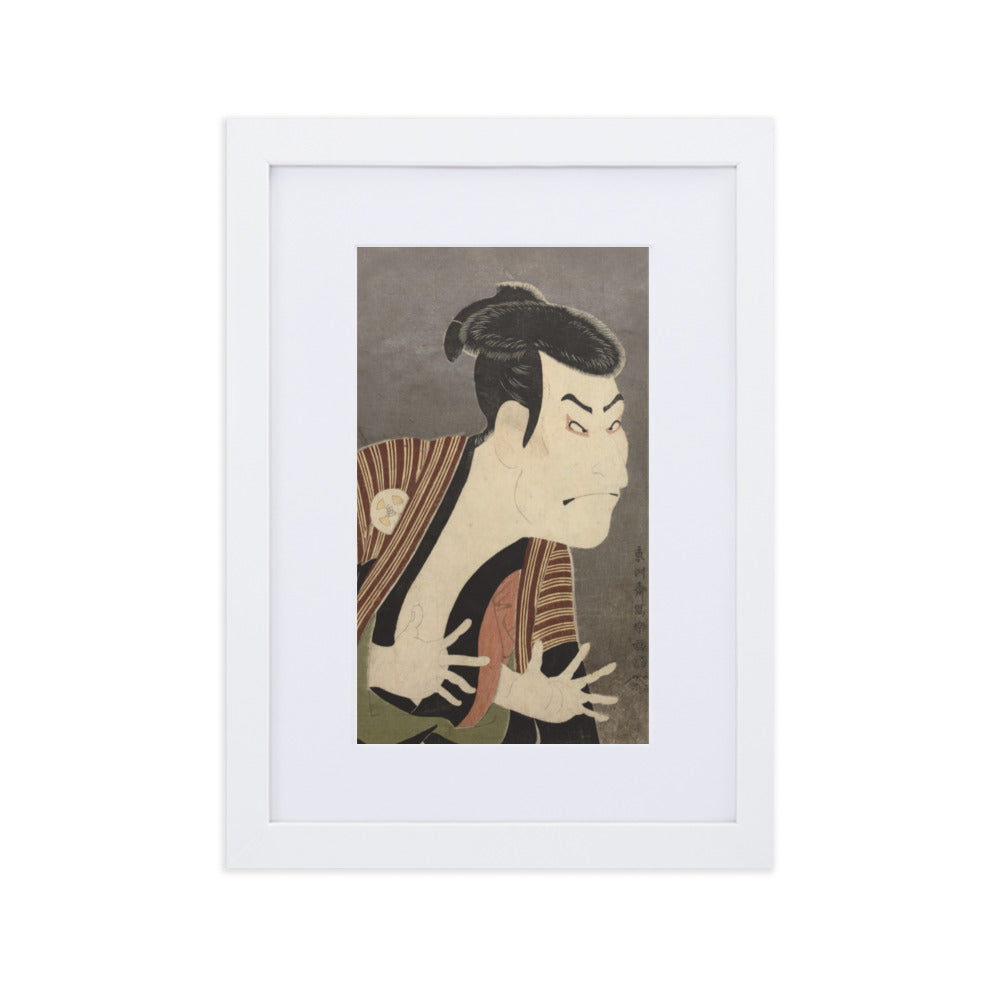 The Actor Otani Oniji, Sharaku - Poster im Rahmen mit Passepartout Weiß / 21×30 cm artlia