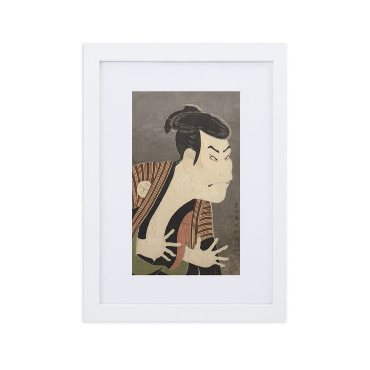 The Actor Otani Oniji, Sharaku - Poster im Rahmen mit Passepartout Weiß / 21×30 cm artlia