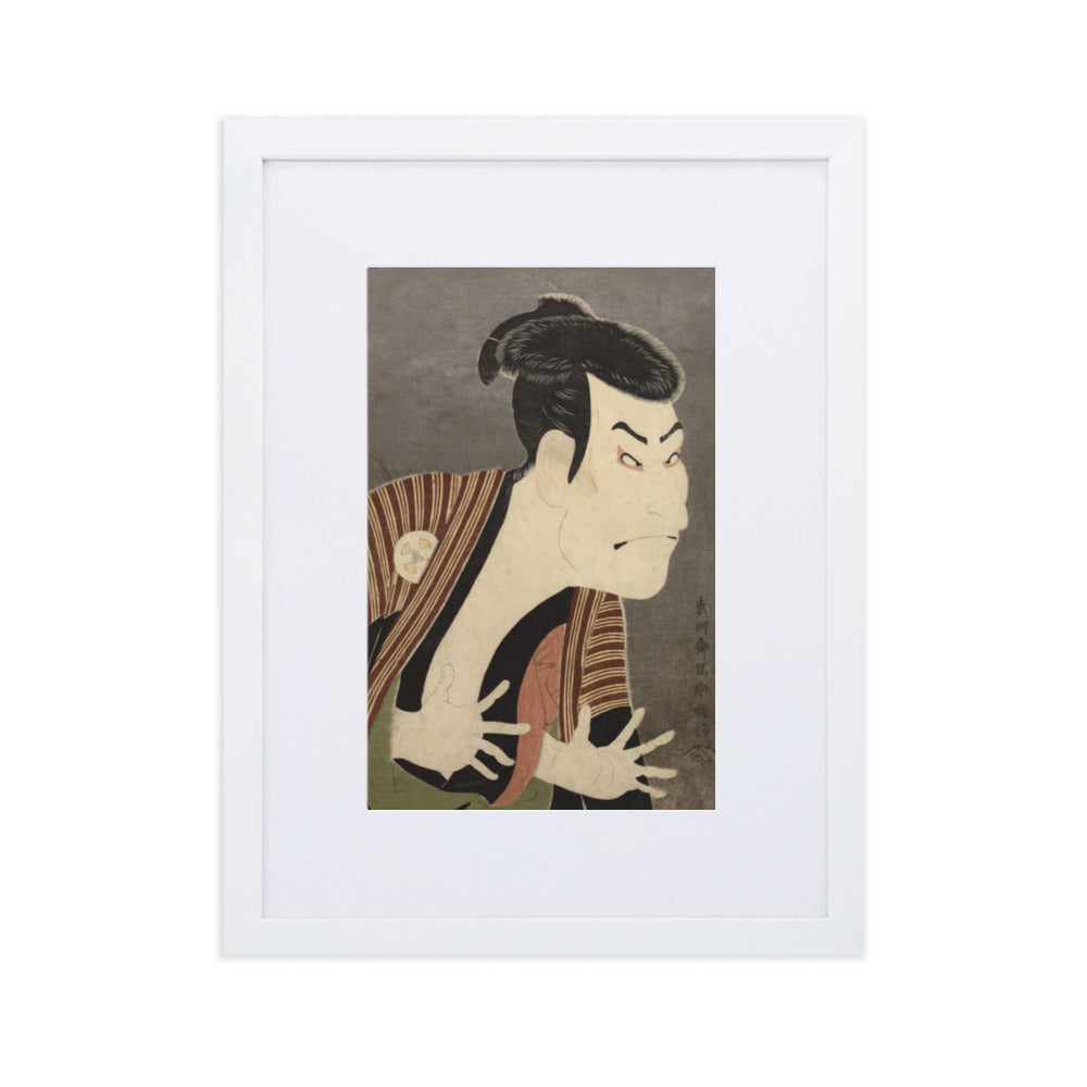 The Actor Otani Oniji, Sharaku - Poster im Rahmen mit Passepartout Weiß / 30×40 cm artlia