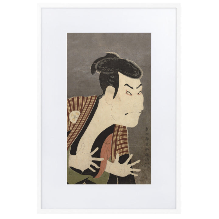 The Actor Otani Oniji, Sharaku - Poster im Rahmen mit Passepartout Weiß / 61×91 cm artlia
