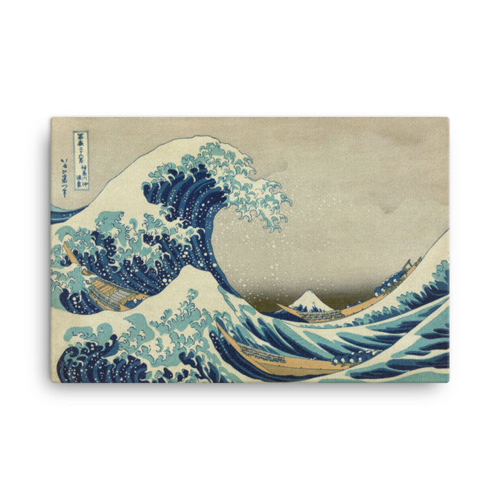 The Great Wave Hokusai - Leinwand horizontal / 61x91 cm artlia