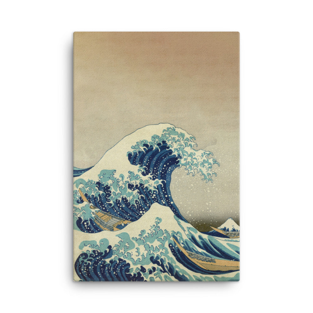 The Great Wave Hokusai - Leinwand vertikal / 61x91 cm artlia
