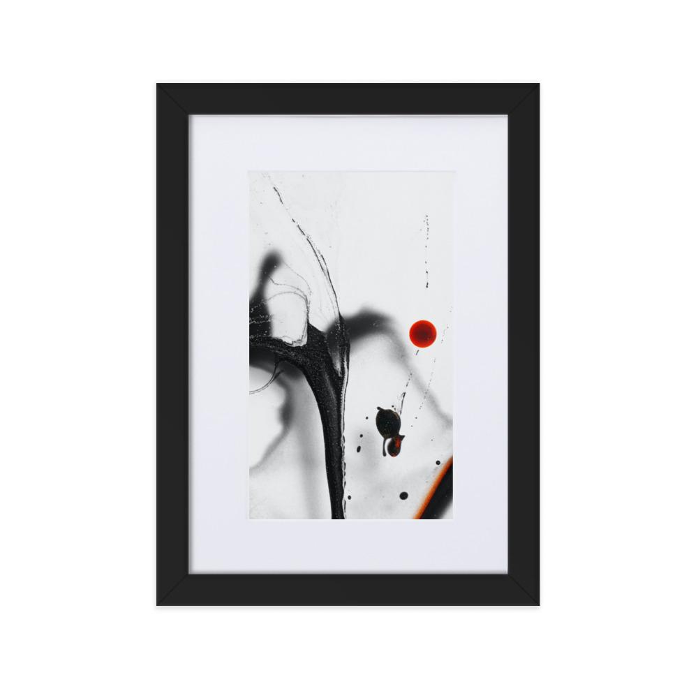 The sphere - Poster im Rahmen mit Passepartout Schwarz / 21×30 cm artlia