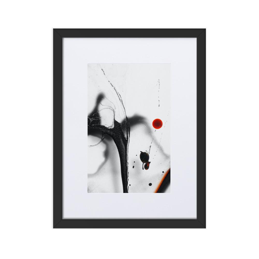 The sphere - Poster im Rahmen mit Passepartout Schwarz / 30×40 cm artlia