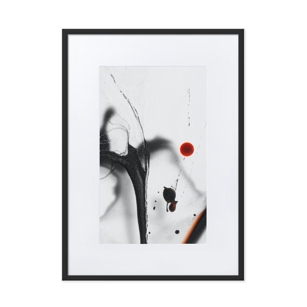 The sphere - Poster im Rahmen mit Passepartout Schwarz / 50×70 cm artlia