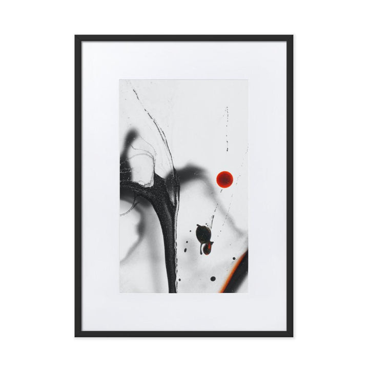The sphere - Poster im Rahmen mit Passepartout Schwarz / 50×70 cm artlia