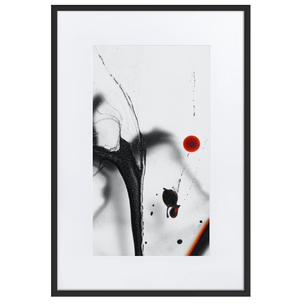 The sphere - Poster im Rahmen mit Passepartout Schwarz / 61×91 cm artlia