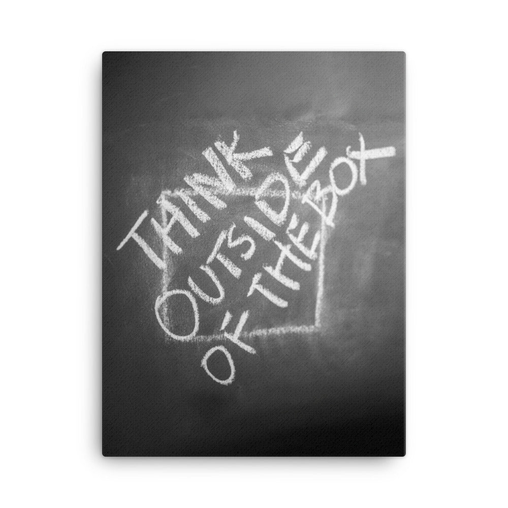 Think outside of the box - Leinwand 46x61 cm artlia