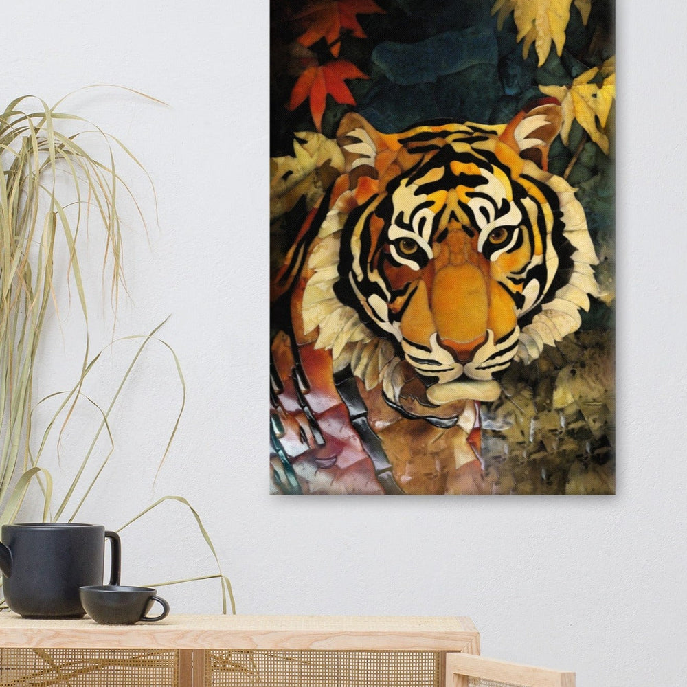 Tiger in Autumn - Leinwand artlia