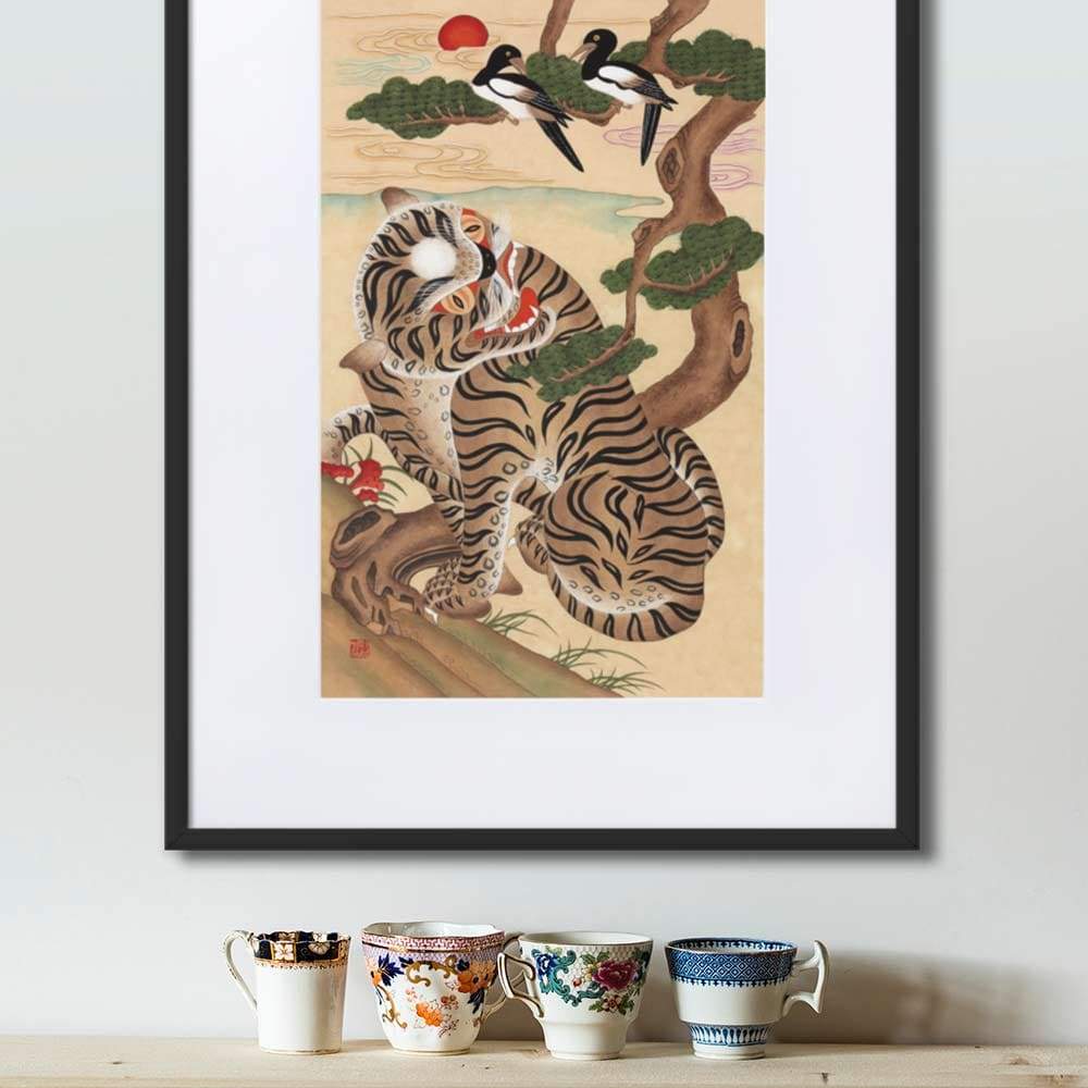 Tiger und Elster - Kunstwerk artlia
