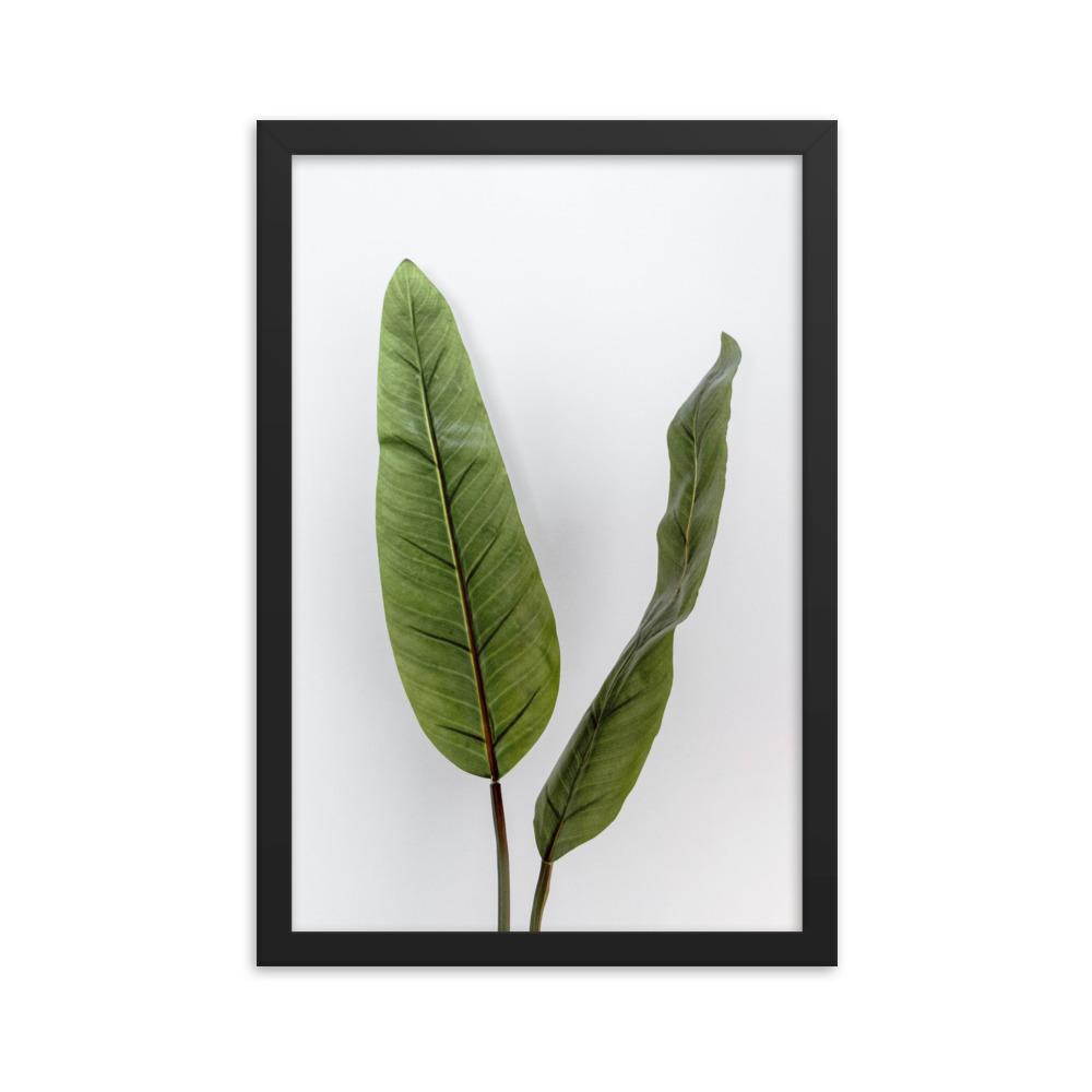 Tropical Leaves - Poster im Rahmen schwarz / 30x45 cm artlia