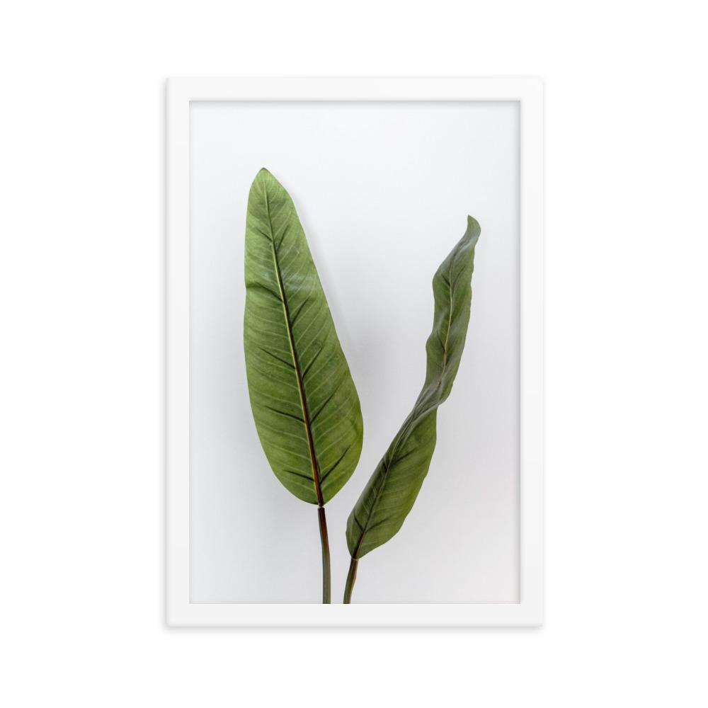 Tropical Leaves - Poster im Rahmen weiß / 30x45 cm artlia